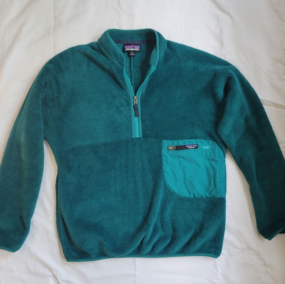 Patagonia Women's Re-Tool Fleece 1/2-Zip Pullover, emerald size medium